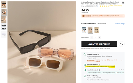 FR Lunettes Shein pas reprises